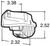 Truck-Lite 15059 - 15 Series LED Three Diode License Light Rectangular Chrome Bracket Mount Diamond Shell Hardwired Female PL-10 12V Kit