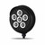 Trux TLED-UX5 - 5" Legacy Series Black Round LED Work Light with Legacy Housing & 4 Position Visor - Spot Beam - 2000 Lumens