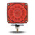 TLED-SDFR4 AMBER/RED TURN & MARKER SQUARE DOUBLE FACE LED LIGHT - SINGLE POST | 38 DIODES | AMBER/RED LENS | DRIVER SIDE