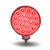 Trux TLED-DFCC3 - Clear Amber/Red Turn & Marker Double Face Round Reflector LED Light - 38 Diodes
