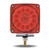 TLED-SDFL4 AMBER/RED TURN & MARKER SQUARE DOUBLE FACE LED LIGHT - SINGLE POST | 38 DIODES | AMBER/RED LENS | DRIVER SIDE
