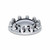 Trux THUB-FRP33 - Front Axle Cover Kit with Removable Hubcap & 33mm Threaded Nut Covers - Chrome ABS Plastic