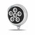 Trux TLED-UX6 - 5" Legacy Series Chrome/Black Round LED Work Light with Legacy Housing & 4 Position Visor - Spot Beam - 2000 Lumens