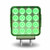 Trux TLED-SDXG - Amber/Red Turn & Marker to Green Auxiliary Square Reflector Double Face LED Light - Double Post - 38 Diodes