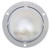 Truck-Lite 40023 - 40 Series Incandescent One Bulb Round Clear Dome Light with Gray Flange Mount, PL-2, Stripped End/Ring Terminal, 12V, Kit