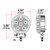 TLED-U102 2 X 4.5" ROUND 'RADIANT SERIES' COMBINATION SPOT & FLOOD LED WORK LAMPS WITH 180° SIDE LIGHT OUTPUT