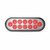 Trux TLED-OX60RAS - 6" Red Stop, Turn & Tail to Amber Strobe LED Oval Light - 12 Diodes