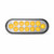 Trux TLED-OX60RAS - 6" Red Stop, Turn & Tail to Amber Strobe LED Oval Light - 12 Diodes