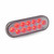 Trux TLED-OX60RAS - 6" Red Stop, Turn & Tail to Amber Strobe LED Oval Light - 12 Diodes
