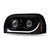 TLED-H57 BLACK FREIGHTLINER CENTURY LED PROJECTOR HEADLIGHT ASSEMBLY WITH DUAL FUNCTION HALO STRIP - DRIVER SIDE