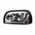 TLED-H13 CHROME FREIGHTLINER CENTURY HALOGEN PROJECTOR HEADLIGHT ASSEMBLY WITH DUAL FUNCTION LED STRIP - DRIVER SIDE