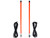 Buyers 1308124 - 24 Inch Illuminated LED Guides for Snow Plows and Bumpers - Fluorescent Orange Nylon with Stainless Steel Mount