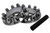 American Radiator 870103 - Chrome Semi Truck Front Axle Cover Kit, 33MM Lug Nut Covers