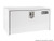 Buyers 1702410 - 18x18x48 Inch White Steel Underbody Truck Toolbox with Drop Door, 2 T-Handle Latches, and Lock
