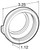 Truck-Lite 10700-3 - Open Back Black Grommet for 10 Series Wide Groove and 2.5 inch Round Lights, Bulk