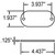 Truck-Lite 98001R - Oval Red Reflector, Two Screw Or Adhesive Mount