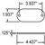 Truck-Lite 98001Y - Oval Yellow Reflector, Two Screw or Adhesive Mount