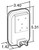 Truck-Lite 45024 - 45 Series Reflectorized Incandescent Clear Rectangular Single Bulb Back-Up Light With White Grommet Mount, PL-2 Packard Connector 12V Kit