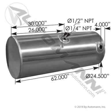 AUTOMANN Kenworth Fuel Tank - 24.5