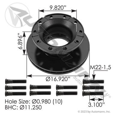 AUTOMANN 153.1700240.S1 Brake Rotor Kit