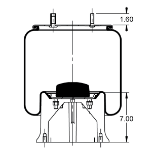 Ac8640 Gas Spring AS-8530 WATSON AND CHALIN AIR BAG SPRING - Sadler Power Train Inc