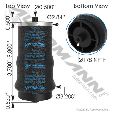 ABSZ70-7059 NATIONAL SEAT AIR SPRING BAG - Sadler Power Train Inc