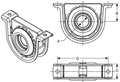 Spicer 210121-1X: Center Bearing