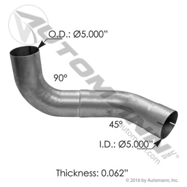 AUTOMANN 562.U5914764RA Kenworth Exhaust Elbow