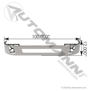 ストック AUTOMANN Volvo Bumper Chrome 12in VN-VNL