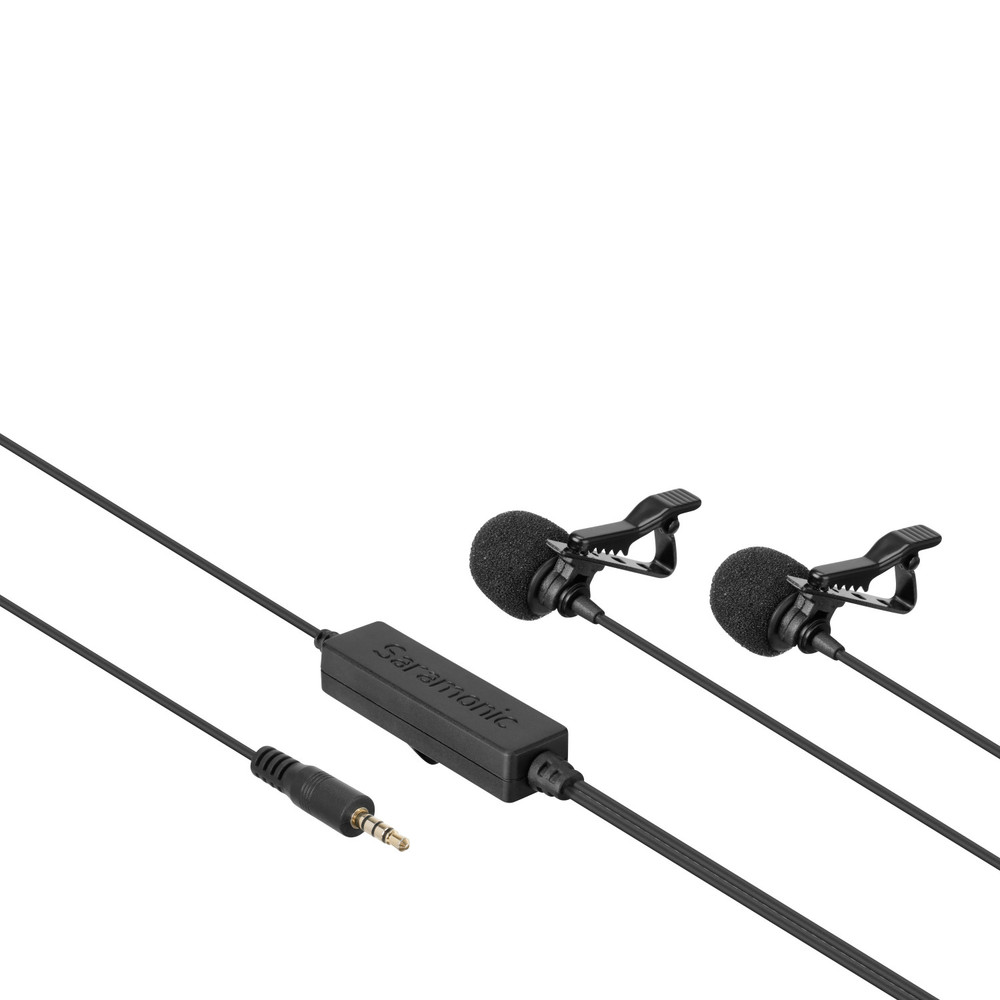 LavMicro 2M Dual Omnidirectional Lavalier Microphones for DSLRs, Mirrorless, Video Cameras, Smartphones, Tablets & more
