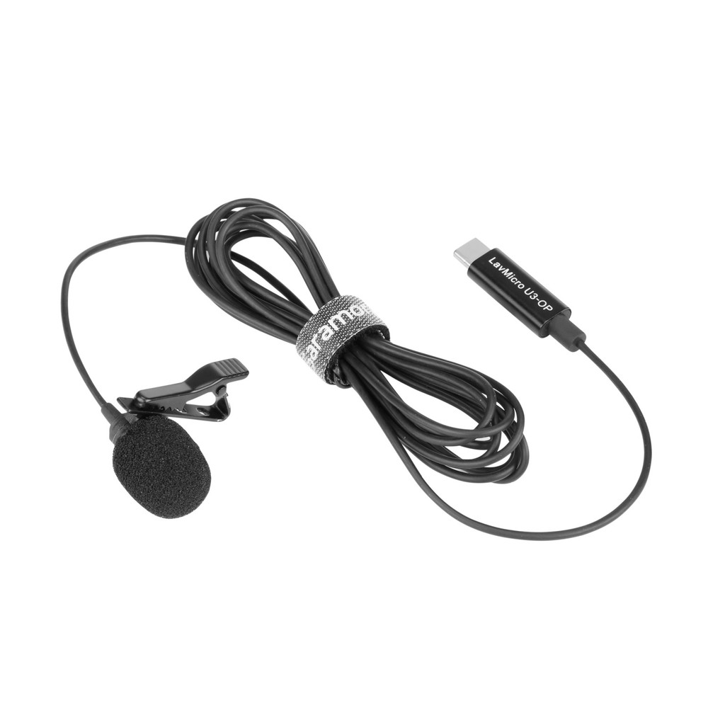 LavMicro U3-OP Compact Clip-On Omnidirectional Lavalier Microphone designed  for DJI Osmo Pocket and DJI Pocket 2 with 6.6' (2m) Cable & USB-C 