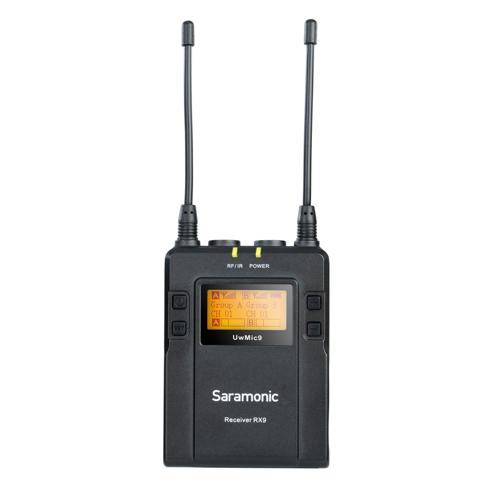 UwMic9 RX9 Dual-Channel UHF Portable Camera-Mountable Wireless Receiver