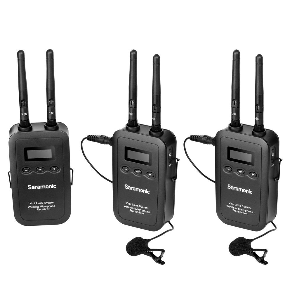 UwMic9 RX9+TX9+TX9 2-Person Wireless Lavalier Microphone System