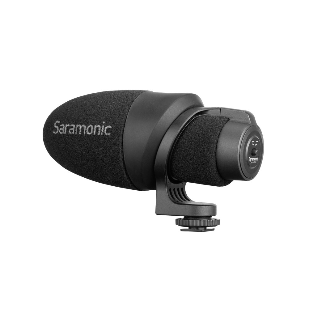 CamMic On-Camera Shotgun Microphone for DSLR, Mirrorless & Video Cameras or Smartphones & Tablets