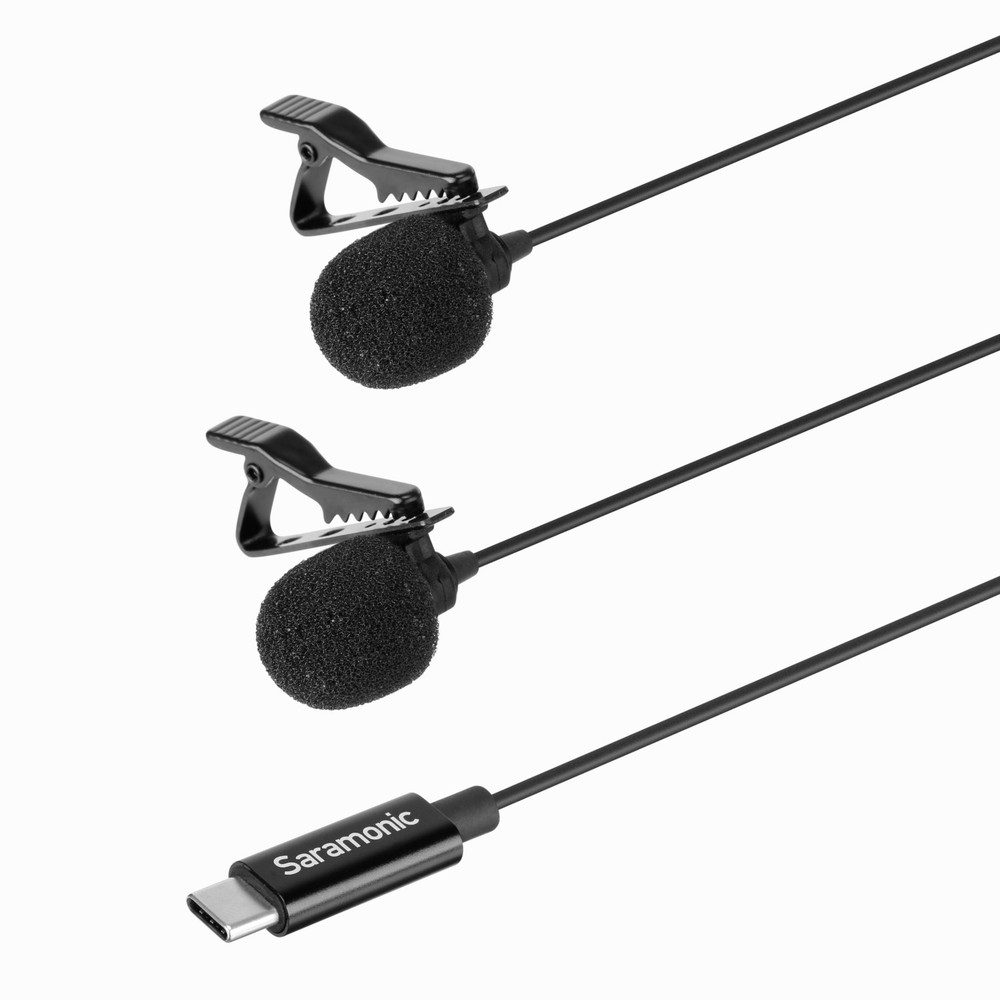 LavMicro U3C 2-Person Dual Clip-On Lavalier Microphone with USB-C for  Android Mobile Devices & Computers with 19.7' (6m) Cable & Right-Angle  Adapter