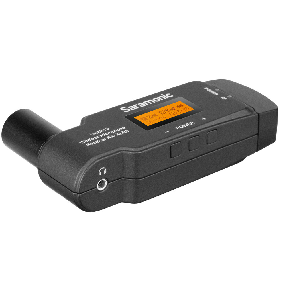 UWMIC9 RX-XLR9 Compact Dual-Channel XLR Plug-In UHF Wireless Receiver for Professional Video, DSLR & Mirrorless Cameras