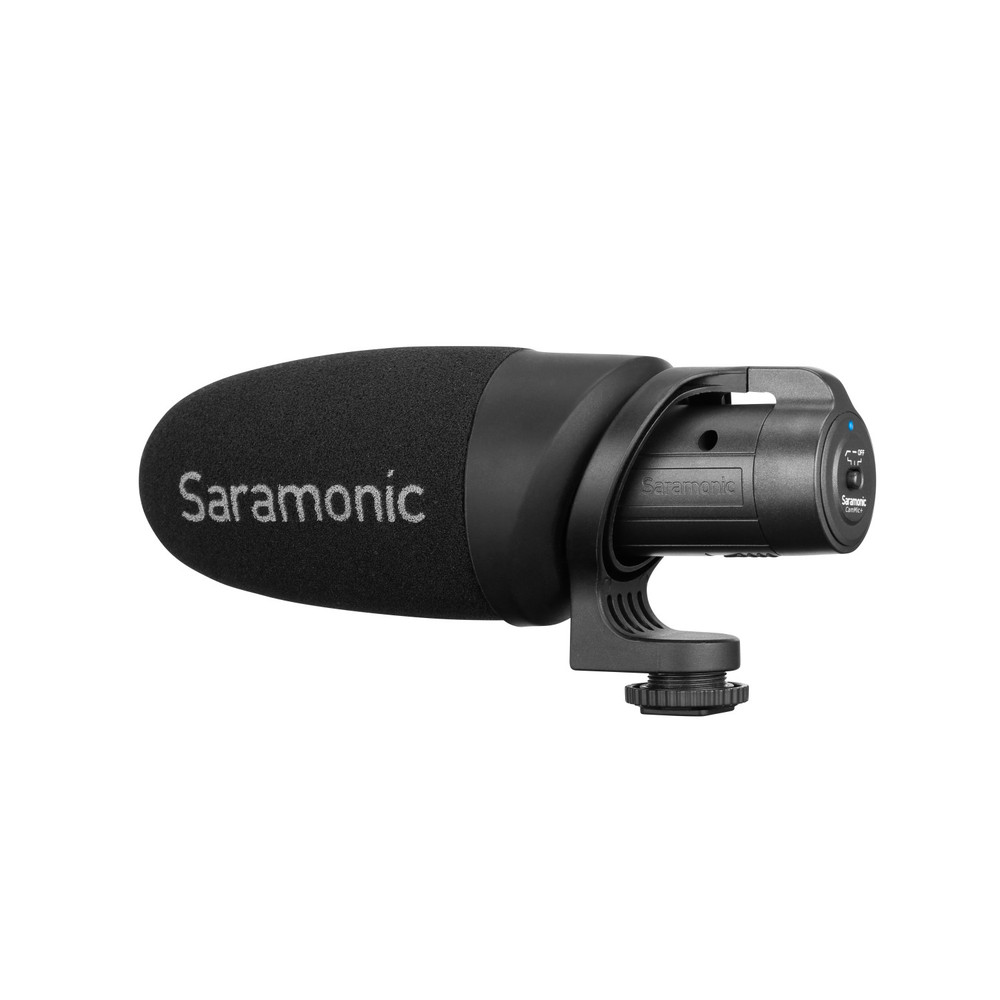 CamMic+ On-Camera Battery-Powered Shotgun Microphone for DSLR, Mirrorless & Video Cameras or Smartphones & Tablets