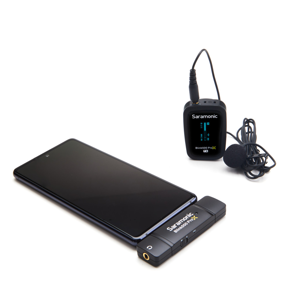 Blink 500 ProX B5 Wireless Mic w/ Lavalier & USB-C Receiver for iPhone 15, Android, iPad & Computers