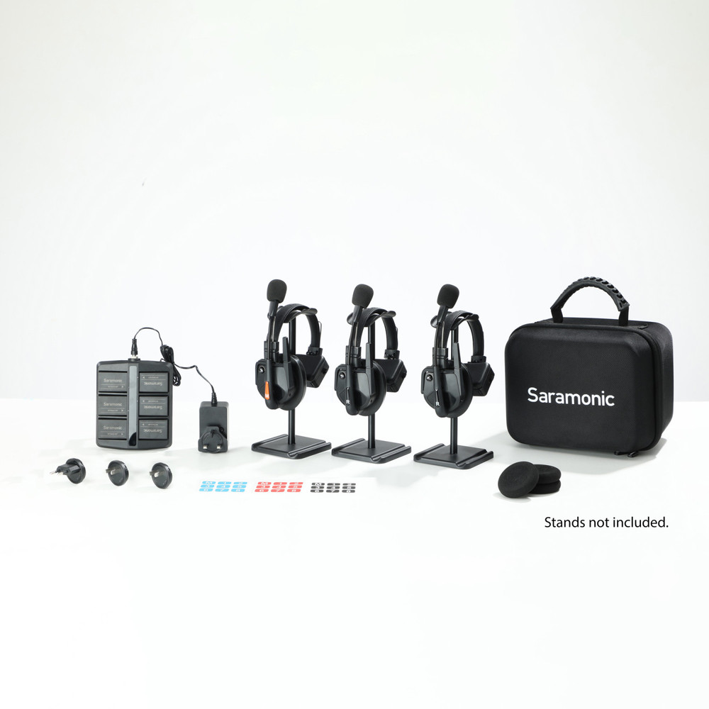 WiTalk9-3S Advanced 3-Person Full-Duplex 1.9GHz Wireless Single-Ear Headset Intercom System