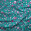 Burgundy Bloom Cotton Poplin Fabric