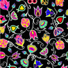 Indigenous Paisley Black Cotton Poplin Fabric