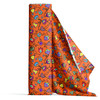 Indigenous Paisley Orange Cotton Poplin Fabric