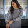 Floral Grey Wind Breaker