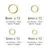 Gold Plated Jump Ring Assortment