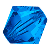6mm Preciosa Crystal Bicones Sapphire