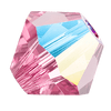 6mm Preciosa Crystal Bicones Rose Glitter