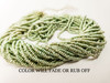 11/0 Seed Beads Metallic Light Green (Dyed)