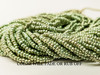 11/0 Seed Beads Metallic Light Green (Dyed)