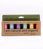 Scanfil Organic Cotton  50/2 WT 500 Yard Pastels 6 Spool + Rack Set