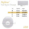 Nyline White Size O (.30MM) 115 Yard Bobbin - bag of 10 bobbins